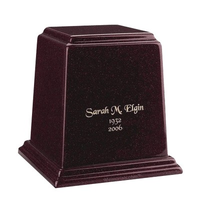 Temple Burgundy Medium Marble Urn