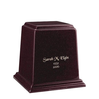 Temple Burgundy Small Marble Urn