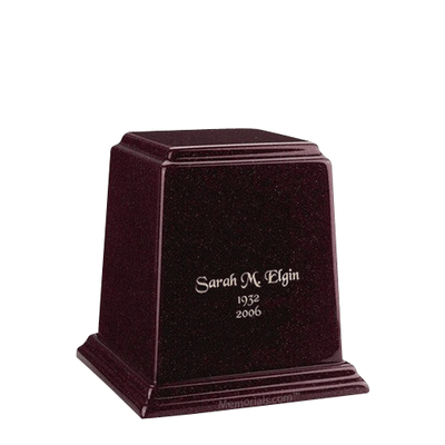 Temple Burgundy Keepsake Marble Urn