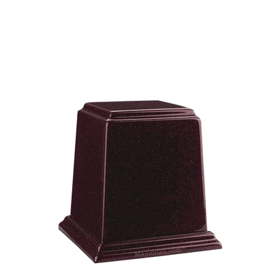 Temple Burgundy Mini Marble Urn