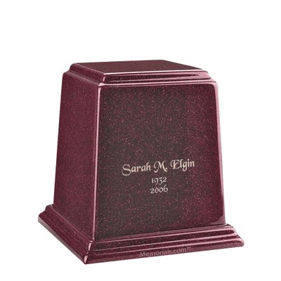Temple Raspberry Small Marble Urn
