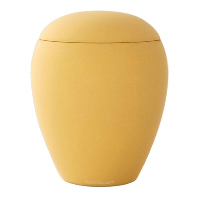 Terra Yellow Ceramic Keepsake Urn