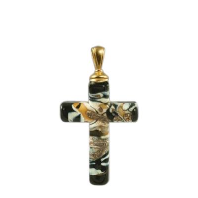 Tiger Cross Small Cremation Ash Pendant