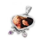 Together Silver Photo Pendant