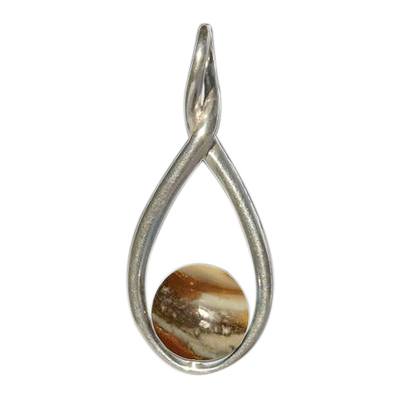 Topaz Infinity Cremation Ash Pendant