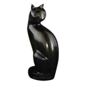 Antique Bronze Cat Cremation Urn