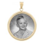 Tranquility Yellow Gold Photo Pendant