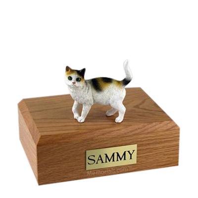 Tri-color Large Cat Cremation Urn