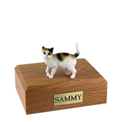 Tri-color Medium Cat Cremation Urn