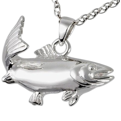 Trout Cremation Pendant