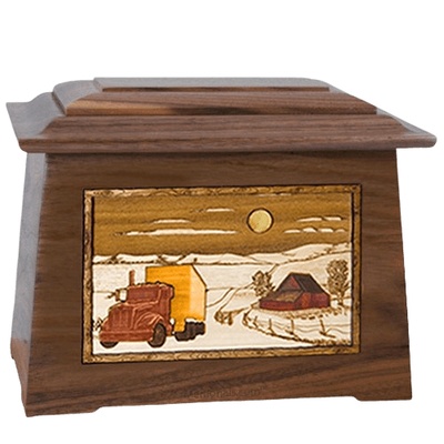 Trucker Walnut Aristocrat Cremation Urn