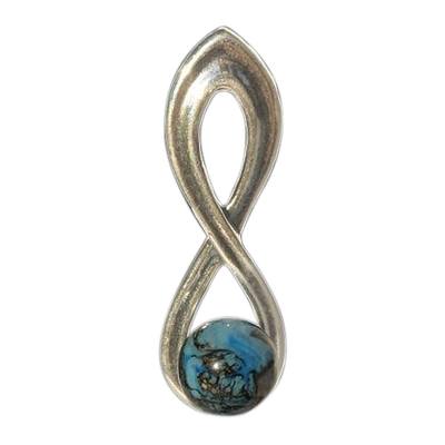 Turquoise Eternity Cremation Ash Pendant