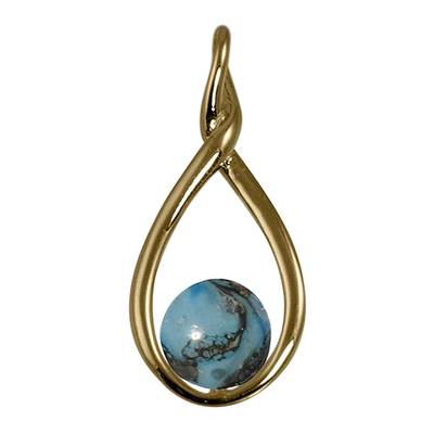 Turquoise Infinity Cremation Ash Pendant