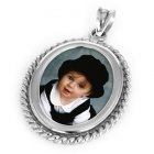 Twine Silver Photo Pendant