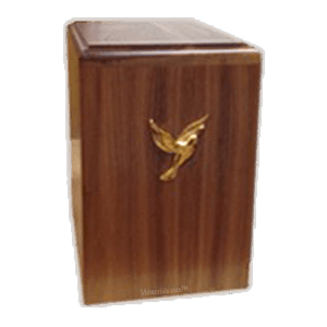 Two Doves Walnut Companion Urn