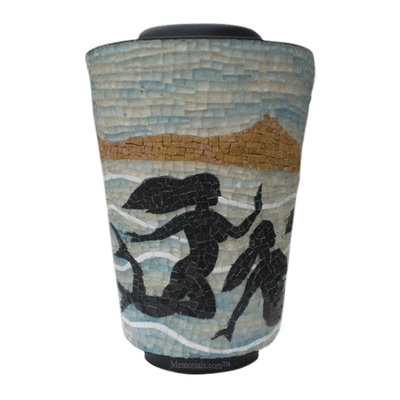 Mermaid Mosaic Cremation Urn