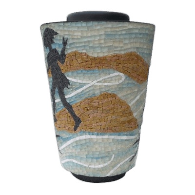 Mermaid Mosaic Cremation Urn