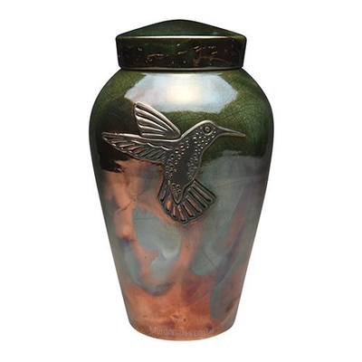 Hummingbird Raku Cremation Urns