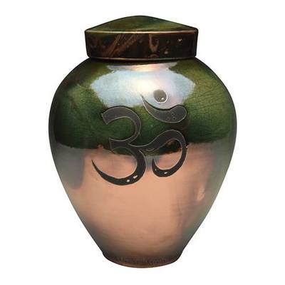 Om Raku Companion Ceramic  Urn