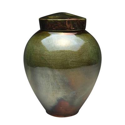 Forest Raku Ceramic Urn