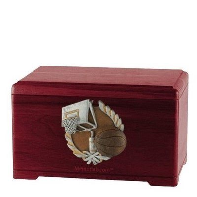 Basketball Fan Rosewood Cremation Urn