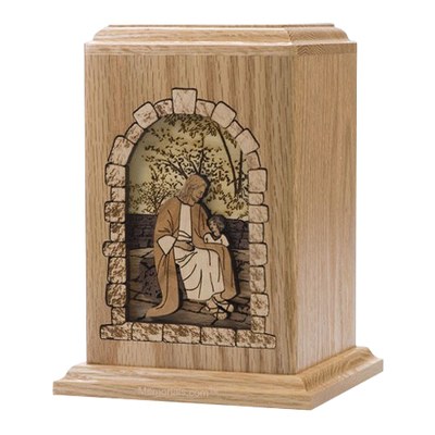 Gods Children Oak Cremation Urn