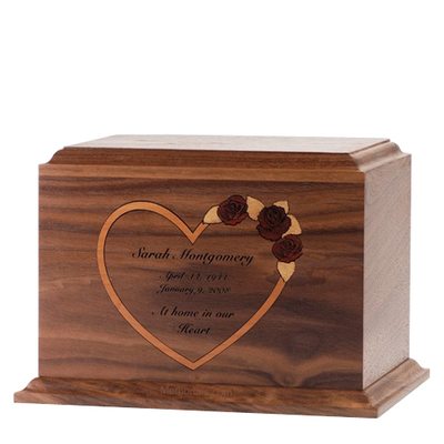 Personalized Heart Walnut Children Infant Cremation Urn