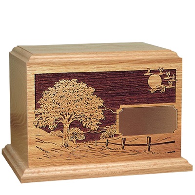 Road Home Oak Wood Cremation Urn