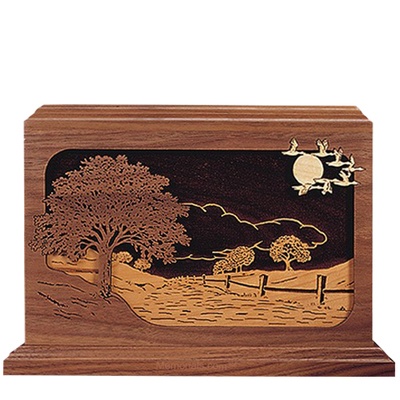 Road Home Walnut Wood Cremation Urn