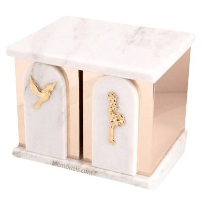 Trinity White Danby Marble Companion Urn