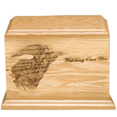 Watching Over You Wood Cremation Urn