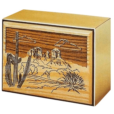 Desert Bronze Wooden Cremation Urn