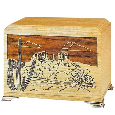 Desert Oak Wooden Urn