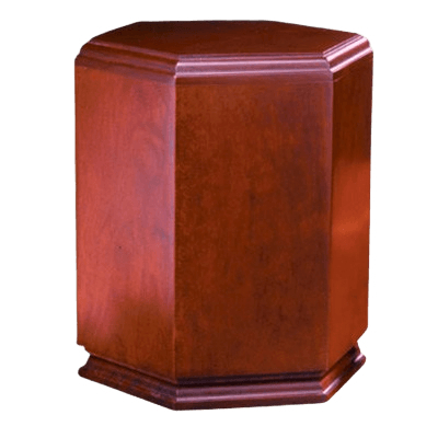 Hexagon Wood Cremation Urn