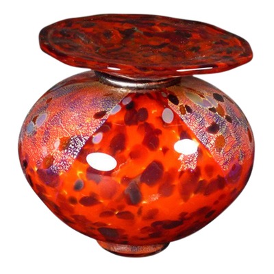 Venetia Red Glass Pet Urn