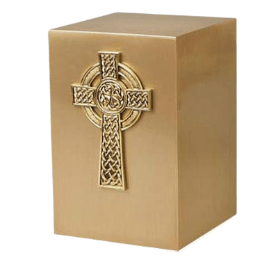 Viking Cross Bronze Cremation Urn