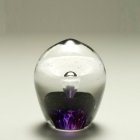 Violet Geyser Glass Cremation Keepsake