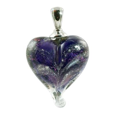 Violet Iridescent Love Cremation Ash Pendant