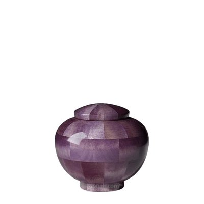 Violet Keepsake Wood Urn