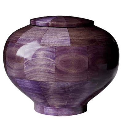 Violet Wood Urn