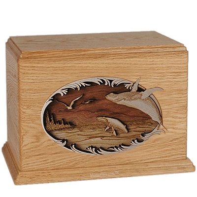 Whales Oak Companion Urn