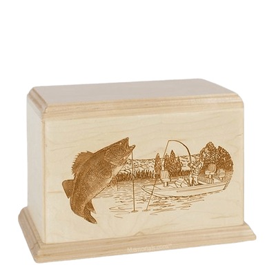 Trout  Individual Maple Wood Urn