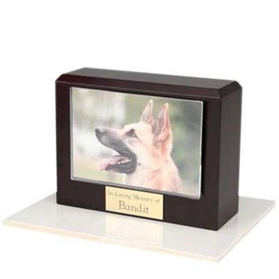 Walnut Picture Medium Pet Cremation Urn