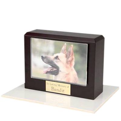 Walnut Picture Large Pet Cremation Urn