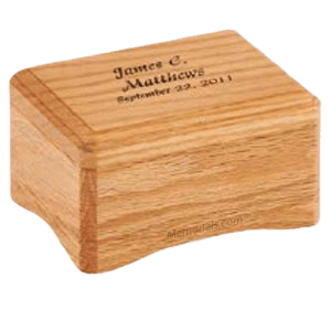 Westhampton Oak Small Wood Cremation Urn