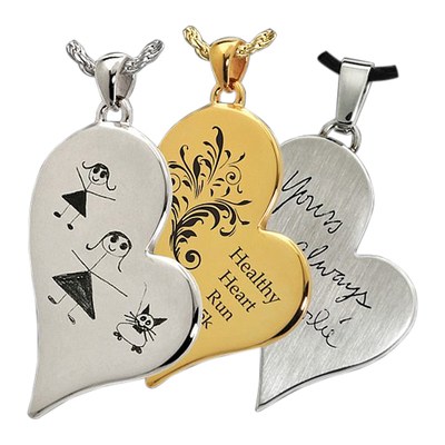 Whimsy Heart Cremation Pendant III