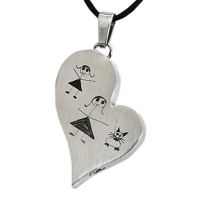 Whimsy Heart Cremation Pendant