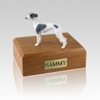 Whippet White & Spot Large Dog Urn