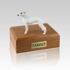 Whippet White Large Dog Urn