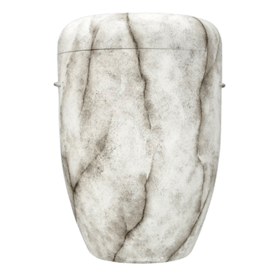 White Marble Biodegradable Urn